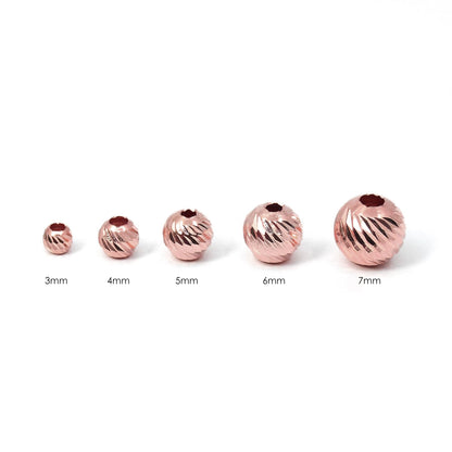 Balín Diamantado Oro Rosa 18k (3–6 mm)