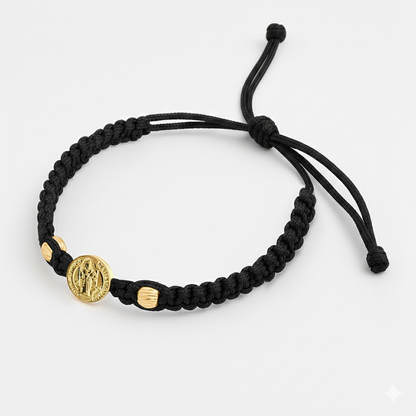 Hermosa Pulsera San Benito Oro 18k