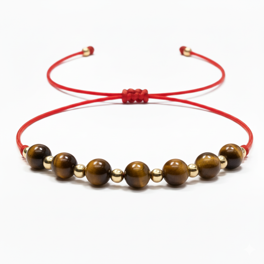Pulsera Balines 18k 7 Cuarzo Naturales