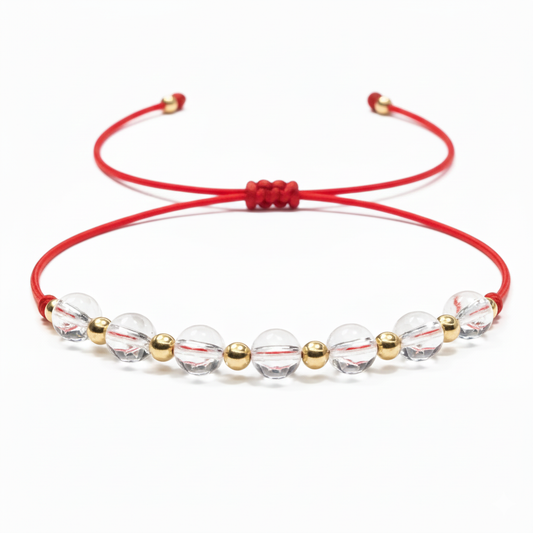Pulsera Balines 18k 7 Cuarzo Naturales