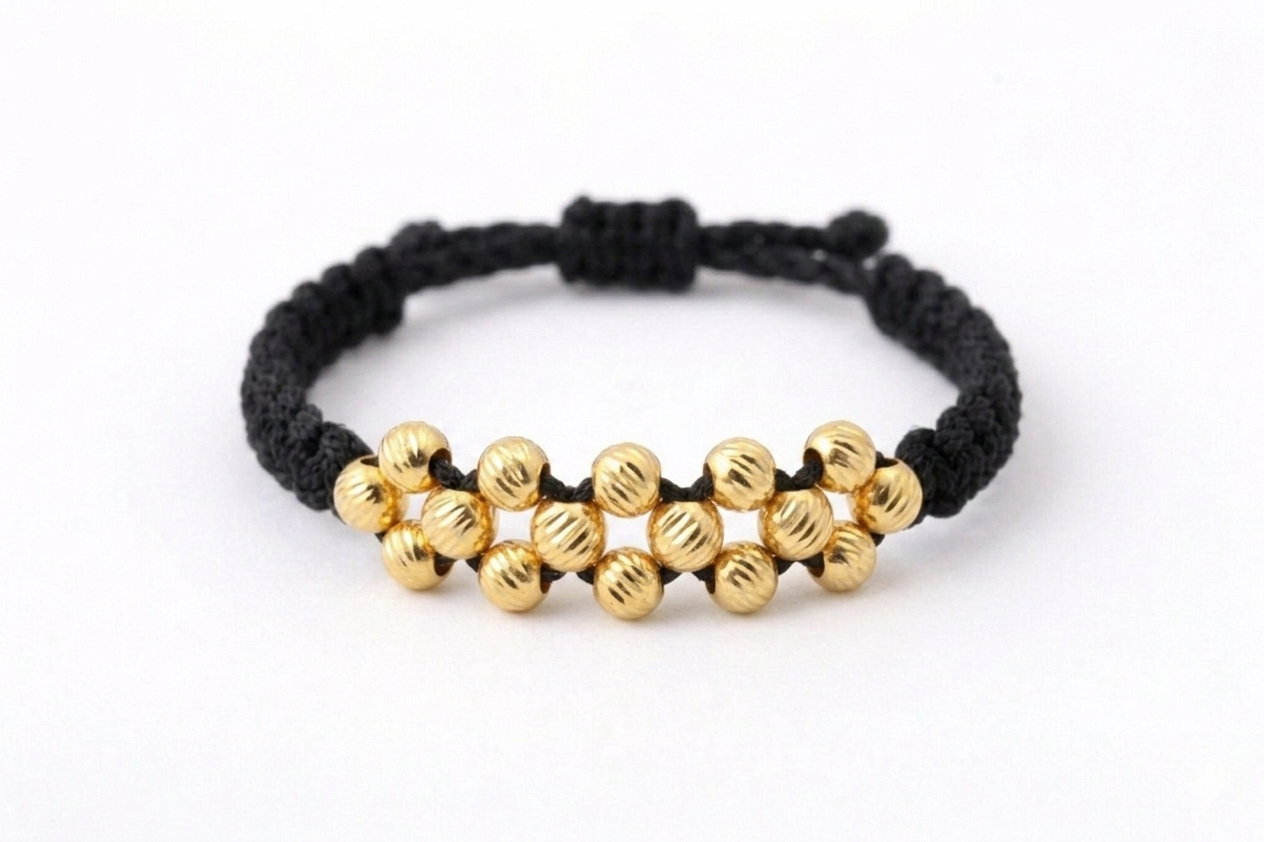 Anillo Tejido Tres Carriles 18k