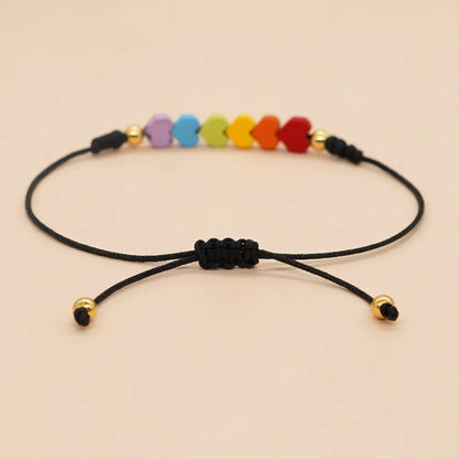 🌈 Pulseras Hilo Multicolor del Destino de Corazones LGTBI / LGBTQ+ Pride