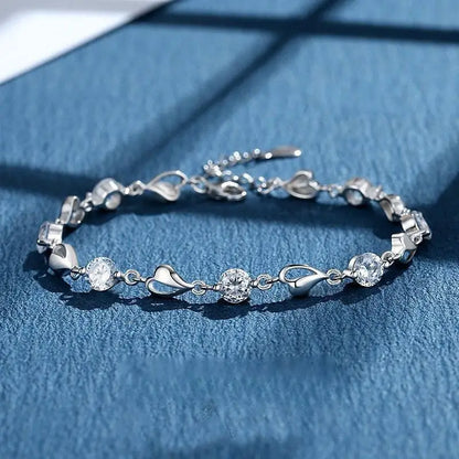 Pulsera de Plata 925 Clásica Corazón del Océano