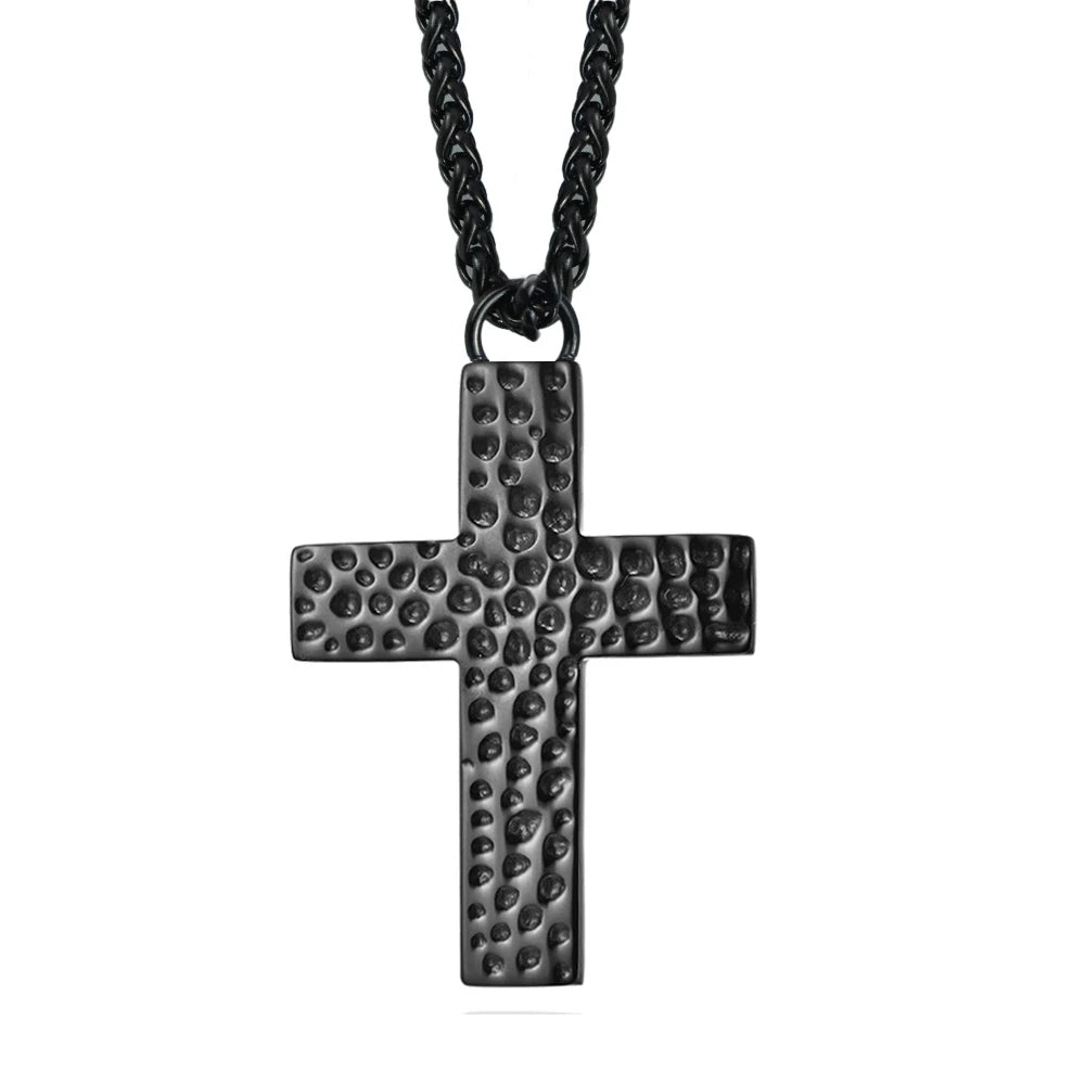 Colgante Cruz En Acero Chapado En Oro (No Se decolora)