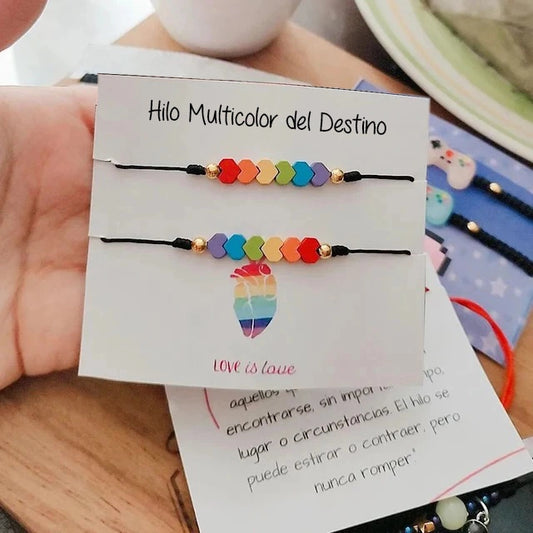 Hilo Multicolor pulsera del Destino LGTBIQ+ LGTB