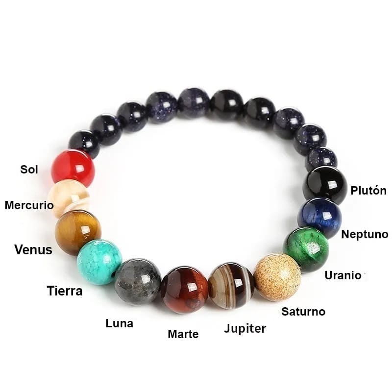 Pulsera de los Planetas de Piedras Naturales