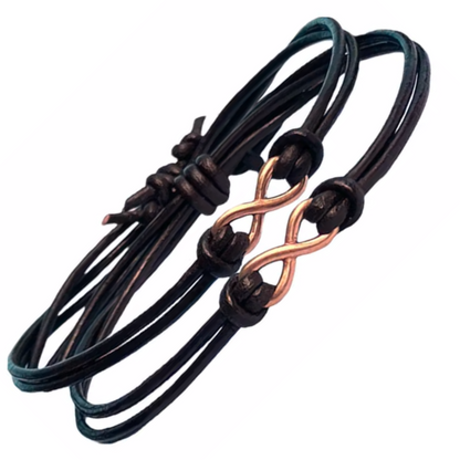 Pulsera Infinito Vintage en Cuero