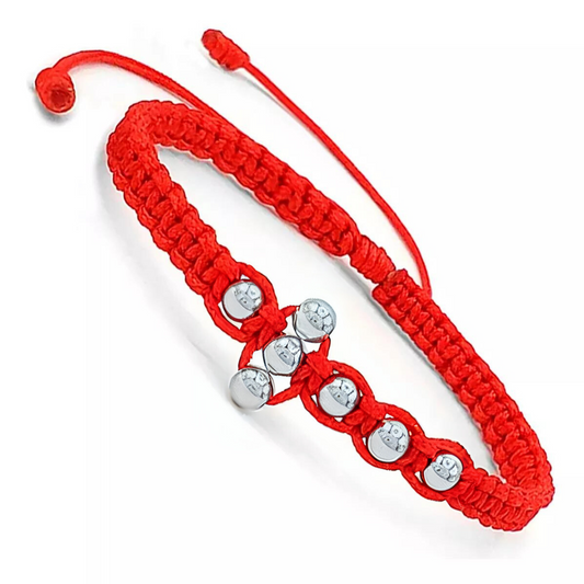 Pulsera En Cruz De Balines De Plataley925 Garantizado