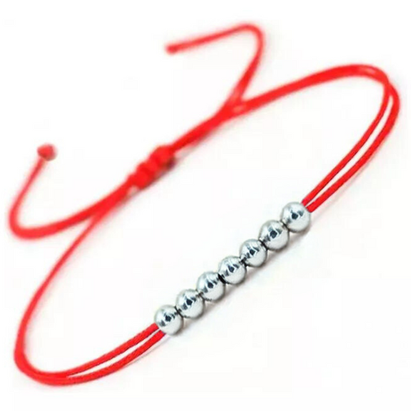 Pulsera 7 Balines en Plata Ley
