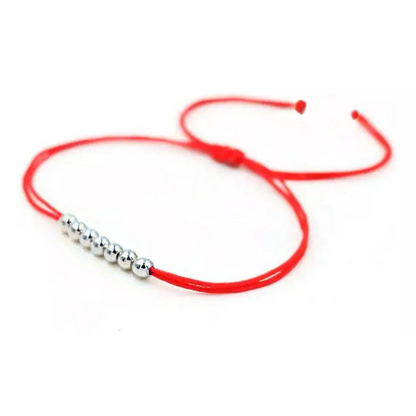 Pulsera 7 Balines en Plata Ley
