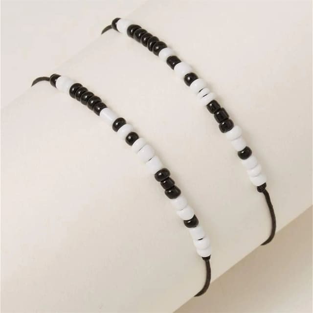 Pulsera Cuentas Código Morse Te Amo de Cuentas De Arroz