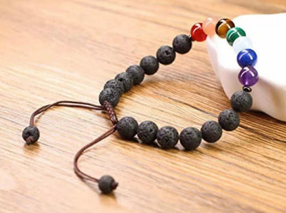 Pulsera 7 chakras de piedras naturales ajustable