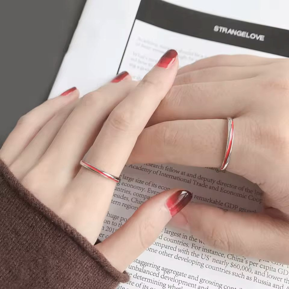 Anillos De La Linea Roja Para Parejas