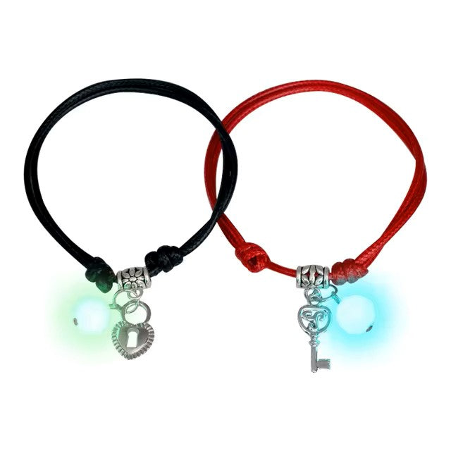 Pulsera Luminosa Tejida Ajustable Parejas Viene X2