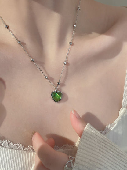 Collar Cambio De Color Emociones Por Temperatura En Corazón