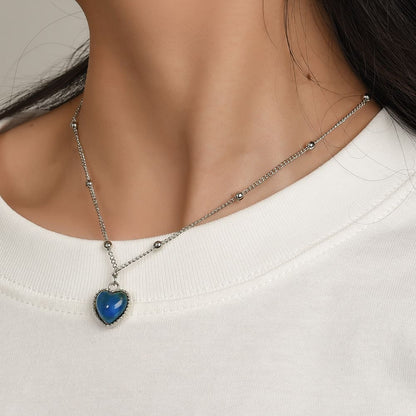 Collar Cambio De Color Emociones Por Temperatura En Corazón