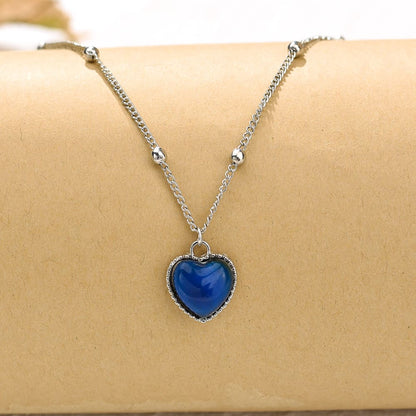 Collar Cambio De Color Emociones Por Temperatura En Corazón