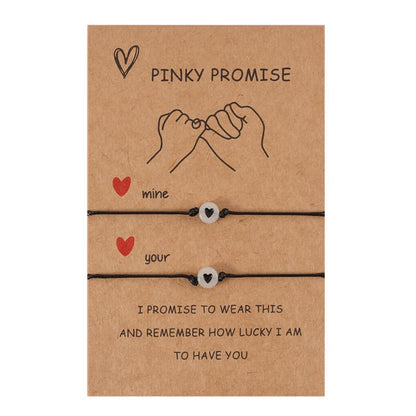 Pulseras De Promesa Para Pareja De Corazón Luminoso X2 (par)