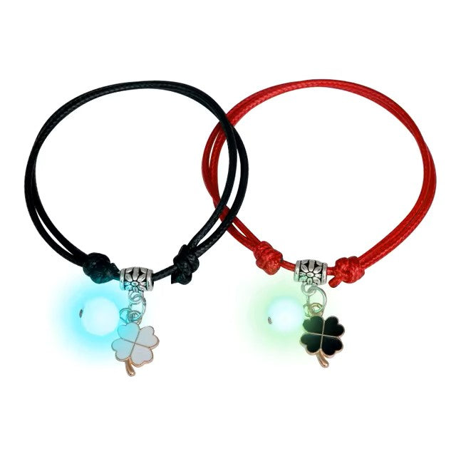 Pulsera Luminosa Tejida Ajustable Parejas Viene X2