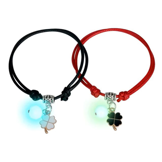 Pulsera Luminosa Tejida Ajustable Parejas Viene X2