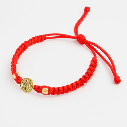 Hermosa Pulsera San Benito Oro 18k