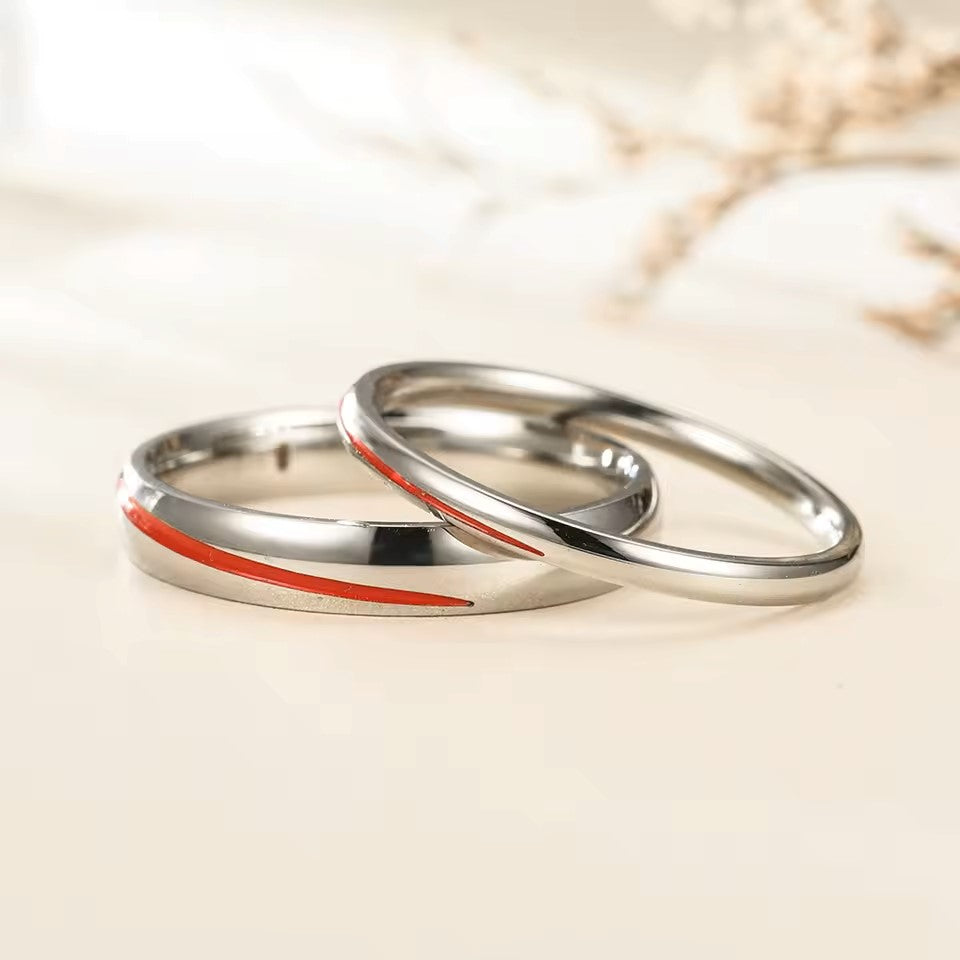 Anillos De La Linea Roja Para Parejas