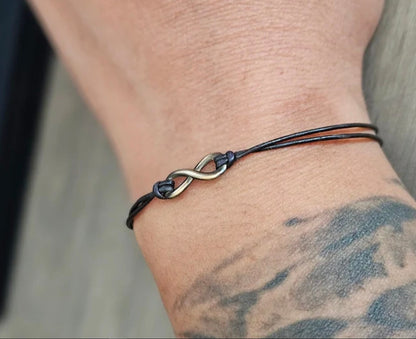 Pulsera Infinito Vintage en Cuero