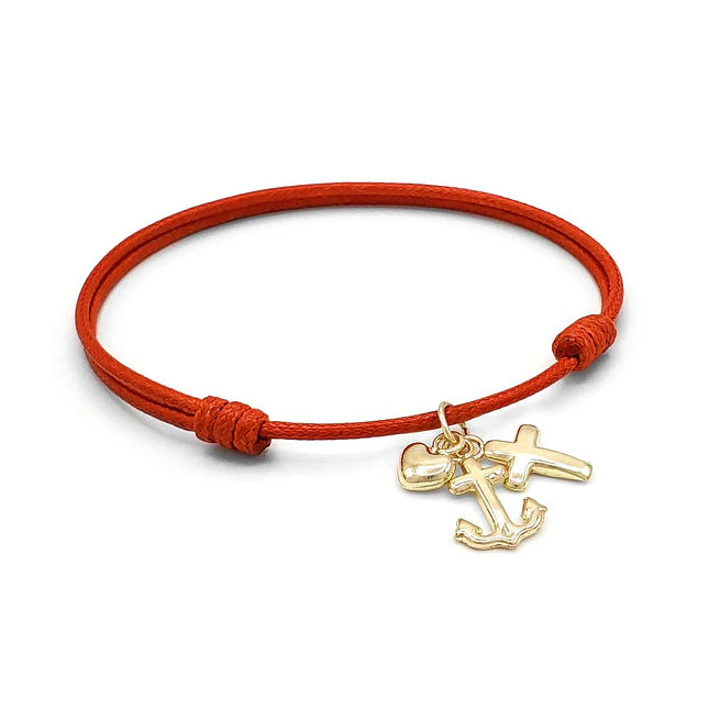 Hilo Rojo de las Tres Gracias Oro 18k