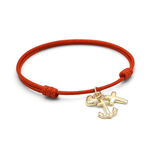Hilo Rojo de las Tres Gracias Oro 18k