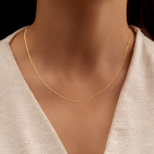 Cadena Aros Entrelazados 18k