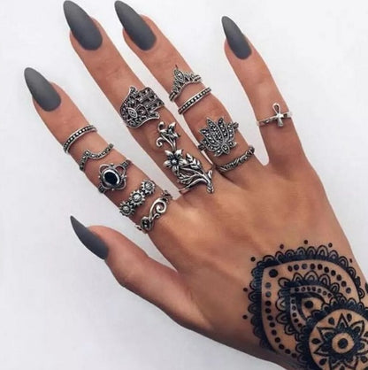 Bellos Anillos En Sets De Acero Inoxidable-vienen Completos