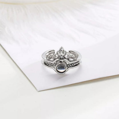 Argolla De Proyección Te Amo En 100 Idiomas Inoxidable