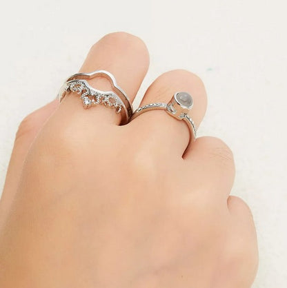 Argolla De Proyección Te Amo En 100 Idiomas Inoxidable