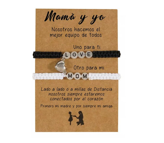 Pulseras Para Madre E Hija O Hijo Luminoso X2 +hilo Terlenca