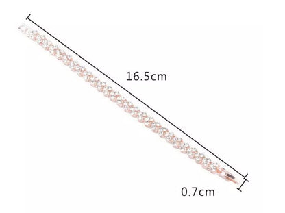 Pulsera Bañada En Plata Estilo Romana Con Cristales De Dama