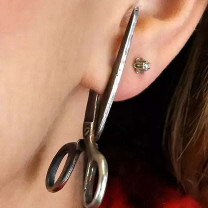 Aretes Hermosos De Tijeras Vintage Góticas Oscuras