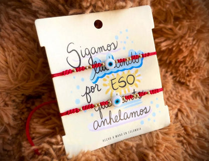 Pulsera Ojo Turco Azul Claro De Pureza Para Pareja