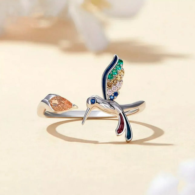 Anillo colibrí en Plata 925