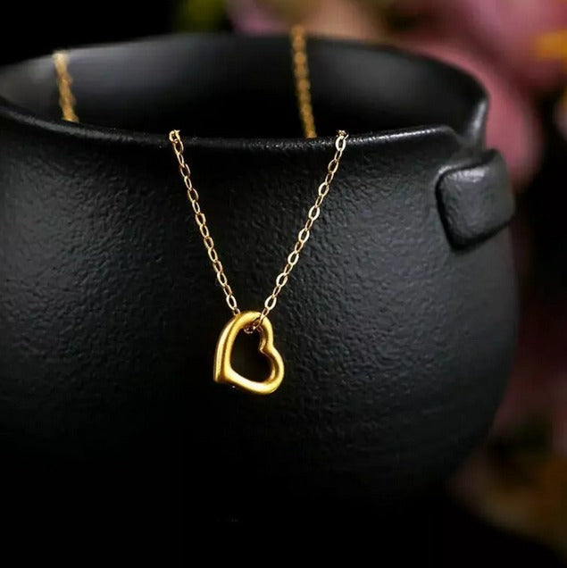 Colgante De Cadena De Oro Puro De 24k
