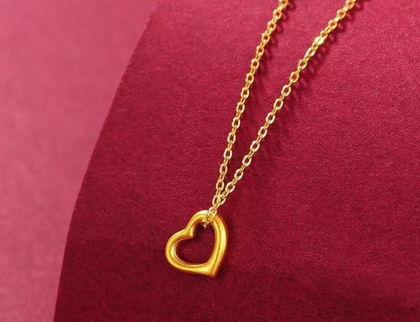 Colgante De Cadena De Oro Puro De 24k