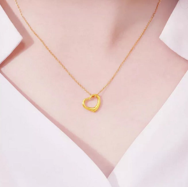 Colgante De Cadena De Oro Puro De 24k
