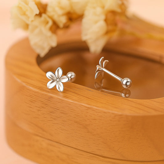 Aretas Flor Eterna plata ley 925