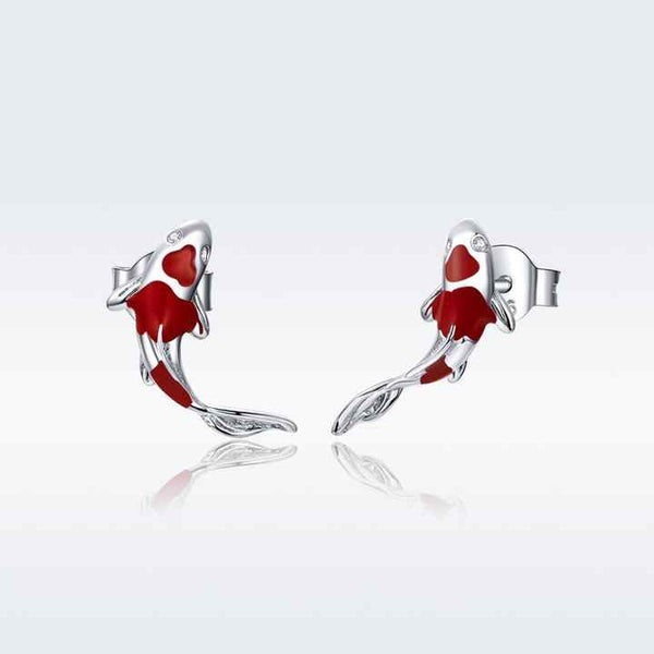 Aretes en Plata Pez Koi– Amor que Nada Contra la Corriente