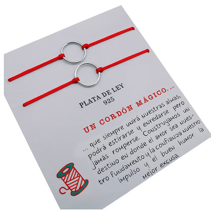 Pulsera de Aros para Parejas en Plata