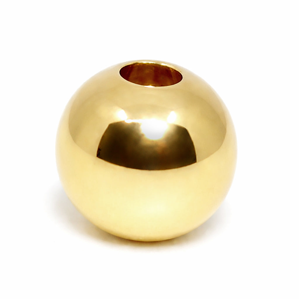 Balín Oro Amarillo 18k Liso para Joyería (3–6 mm)