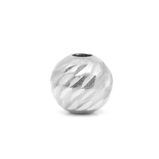 Balín Diamantado Oro Blanco 18k (3–6 mm)