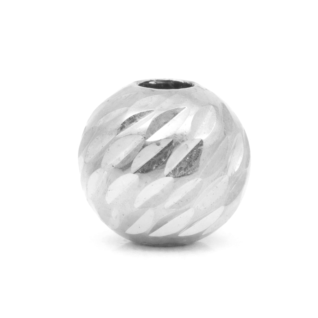 Balín Diamantado Oro Blanco 18k (3–6 mm)