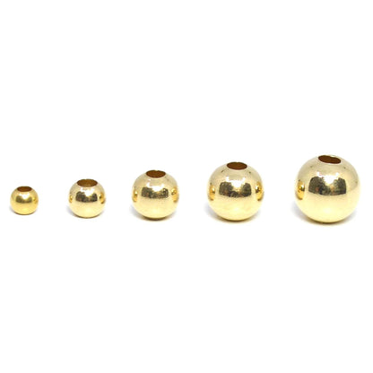 Balín Oro Amarillo 18k Liso para Joyería (3–6 mm)