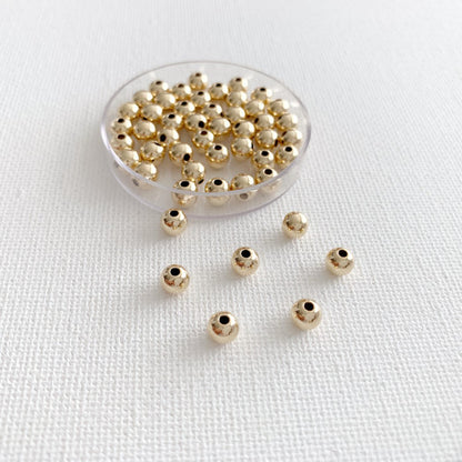 Balín Oro Amarillo 18k Liso para Joyería (3–6 mm)