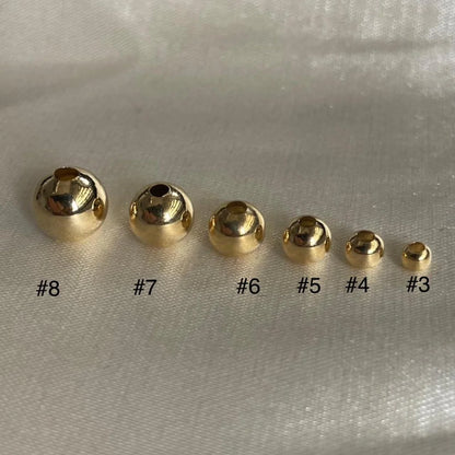 Balín Oro Amarillo 18k Liso para Joyería (3–6 mm)